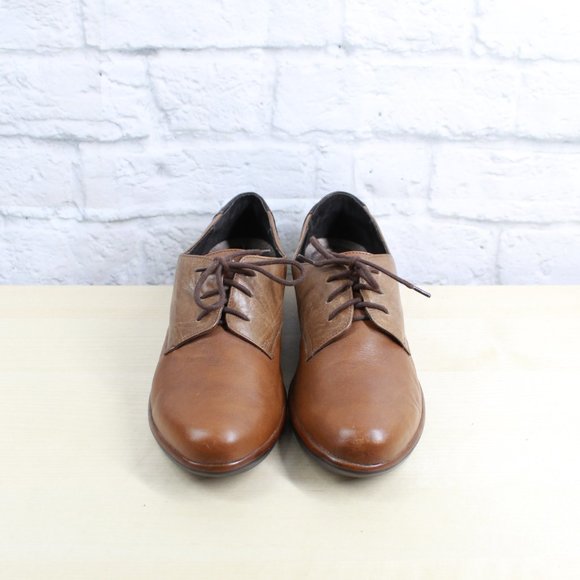 NAOT Brown Black Leather Kedma Lace Up Oxfords Shoes Size 39 / 8 - Picture 5 of 9